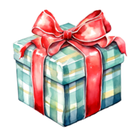 ai generado acuarela Navidad regalos.. clipart. ai generado. png