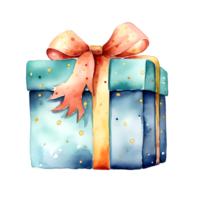 AI generated Watercolor Christmas Gifts.. Clipart. AI generated. png