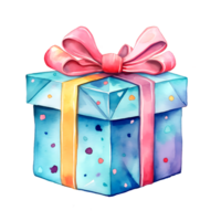 ai generado acuarela Navidad regalos.. clipart. ai generado. png