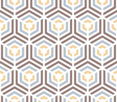 Seamless hexagon pattern with a modern  style vector
