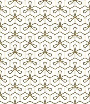 Seamless hexagon pattern with a modern  style vector