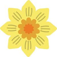 amarillo flor vector ilustración en blanco antecedentes