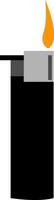 Lighter with a flameillustration vector on white background