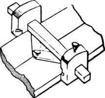 Bisecting Gauge, vintage illustration. vector