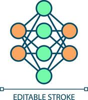 2D editable anomaly detection icon representing predictive maintenance, isolated vector, multicolor thin line illustration. vector