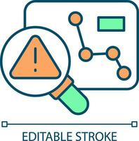 2D editable infrared analysis icon representing predictive maintenance, isolated vector, multicolor thin line illustration. vector