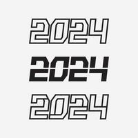 2024 nuevo año y Navidad logo 2024 número diseño y ilustración vector