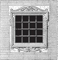 Mezzanine, vintage engraving vector