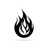 Fire flame logo icon. Oil, gas and energy. Isolated vector illustration