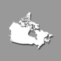 vector aislado simplificado ilustración icono con gris silueta de Canadá mapa. oscuro azul antecedentes