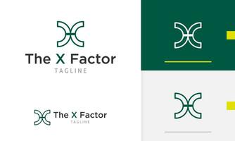 Logo design icon abstract geometric letter X with modern and tech style, simple initial alphabet vector