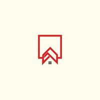 Letter A logo design element vector with building modern concept