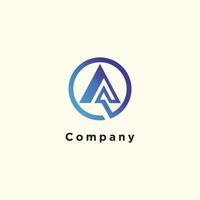 Company logo design vector icon with creative letter A concept illustration