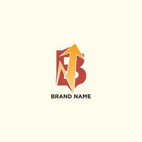 Letter B logo with target concept for business vector