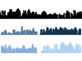 vector moderno ciudad silueta en transparente antecedentes