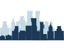 silueta de el ciudad en transparente fondo.sombra.símbolo vector