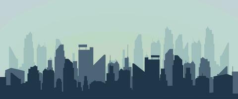 Modern Silhouette of the city.panoramic tower illustration banner vector