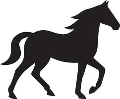 negro silueta caballo vector