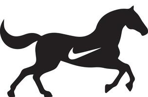 Black silhouette horse vector