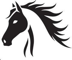negro silueta caballo vector