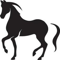 negro silueta caballo vector