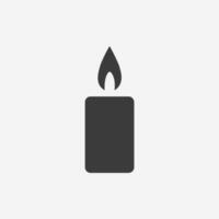 candle, burn icon vector isolated