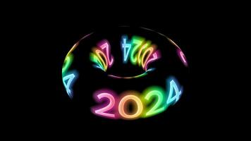 2024 new year with black screen background video