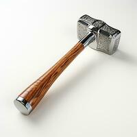 AI generated Wooden handle iron hammer photo