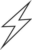 flash thunder power icon in line. isolated on transparent background use Electric power symbol flash lightning bolt with thunder bolt, Power energy fast speed vector for apps and website