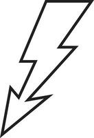 flash thunder power icon in line. isolated on transparent background use Electric power symbol flash lightning bolt with thunder bolt, Power energy fast speed vector for apps and website