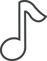 música notas icono en línea estilo. aislado en transparente antecedentes. utilizar para musical llave señales. diseño elemento logo modelo tecnología símbolo vector para aplicaciones y sitio web