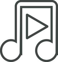 música notas icono en línea estilo. aislado en transparente antecedentes. utilizar para musical llave señales. diseño elemento logo modelo tecnología símbolo vector para aplicaciones y sitio web