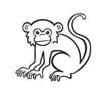 Monkey line, symbol, vector illustration eps 10