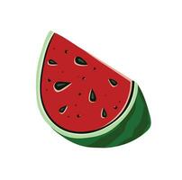 watermelon green striped and its share, hand drawn, with transparent background, illustration eps10 vector