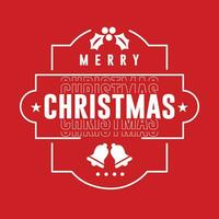 Merry Christmas lettering on toy. Happy New Year. Typography. Vector logo