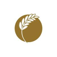 Agriculture wheat logo vector template symbol design