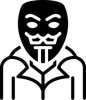 solid icon for anonymous vector