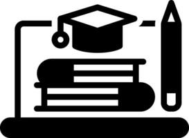 solid icon for education vector