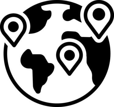 solid icon for geographical vector