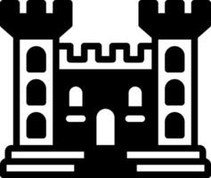 solid icon for castle vector