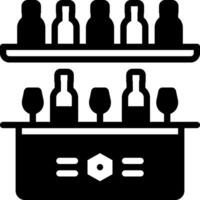 solid icon for bar vector