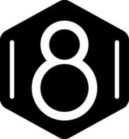 solid icon for eight vector