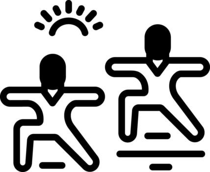 solid icon for exercise vector