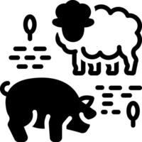 solid icon for livestock vector