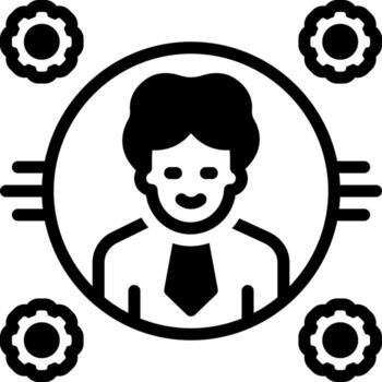 solid icon for administration vector