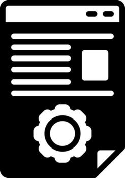 solid icon for script vector