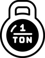 solid icon for ton vector