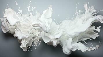 AI generated white paint splash background photo