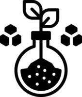 solid icon for biotechnology vector