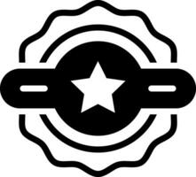 solid icon for guarantee vector